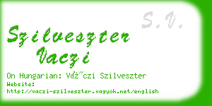 szilveszter vaczi business card